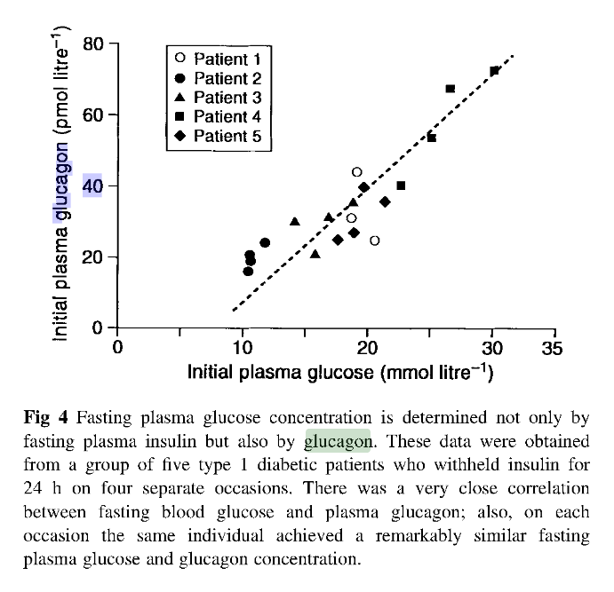 Soenksen on linear relation of plasma glucagon to glucose